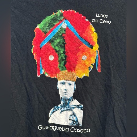 Vintage The Guelaguetza Los Lunes del Cerro Mexico Men’s L T-Shirt Rare MINTY - Picture 3 of 6